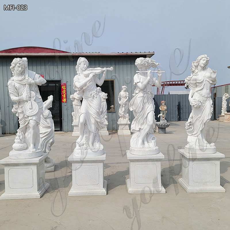 White Marble Four Seasons Garden Statues for Sale