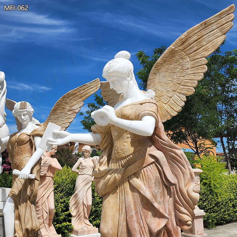 marble guardian angel outdoor statues (2)