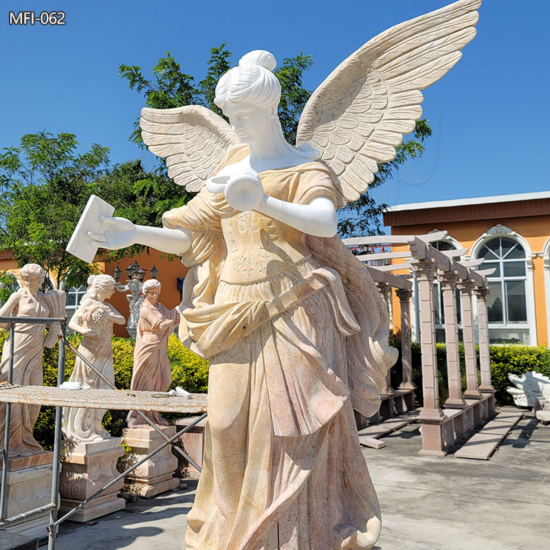 marble guardian angel outdoor statues (2)